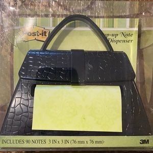 Post-It 3M Pop-up Note Black PURSE Dispenser